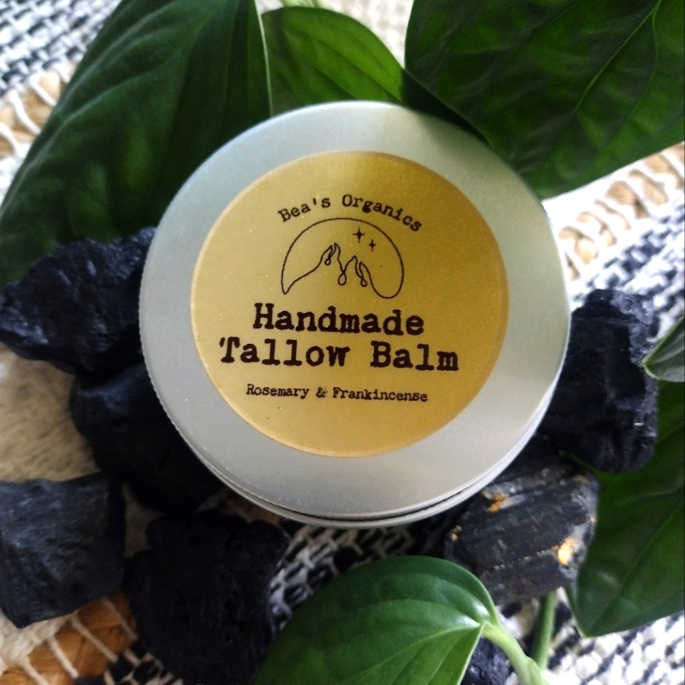 Organic Tallow Balm with Rosemary Frankincense oil 2oz
